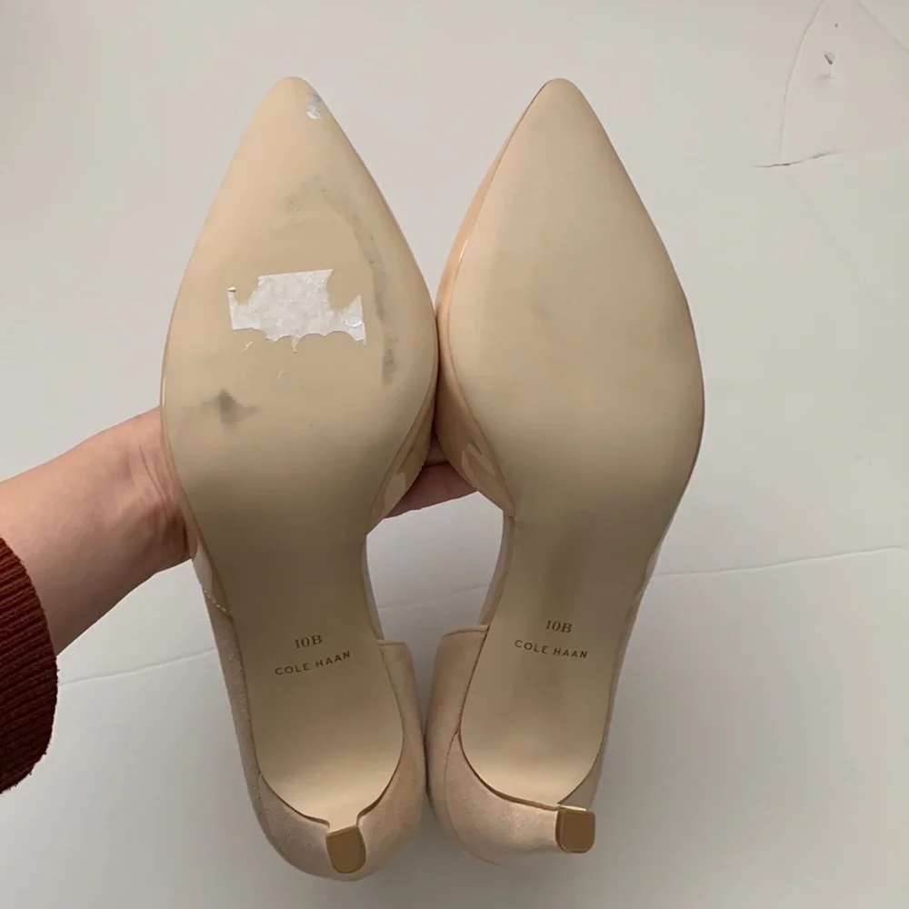 NWOT Cole Haan Highline Natural Tan Half Vamp Heels Pumps